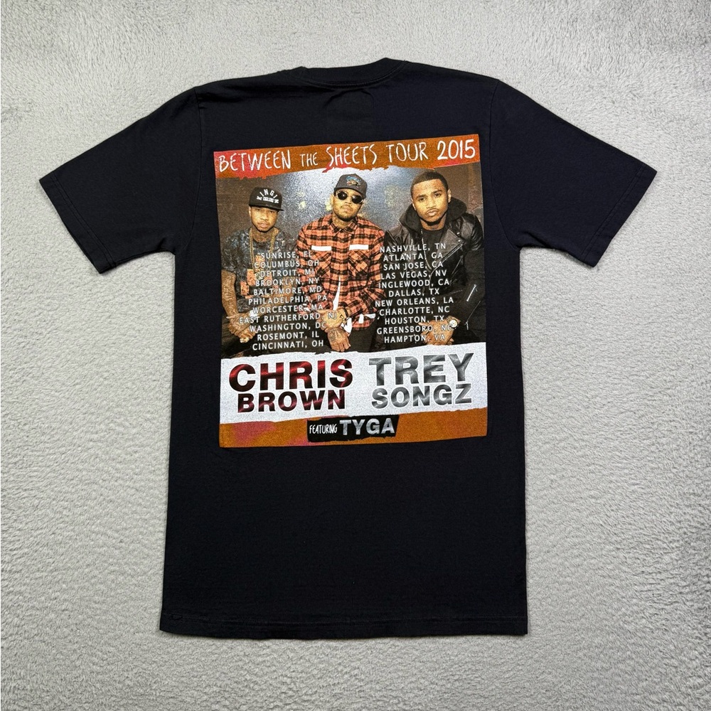 Chris Brown Trey Songz Tyga Between the Sheets 2015 tour T-shirt - Picture 4 of 4